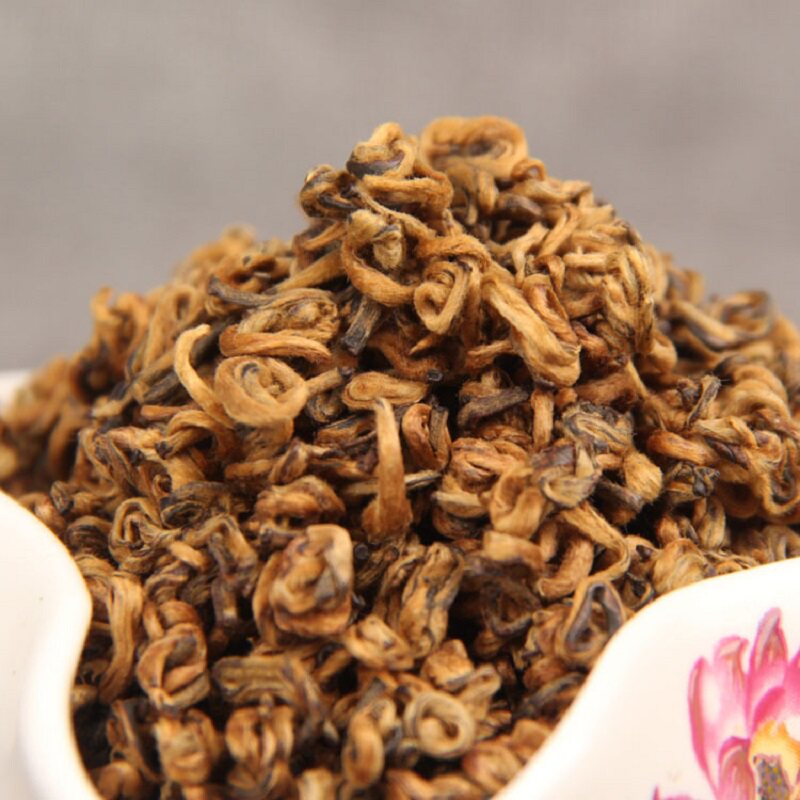 云南特产凤庆黄金螺滇红茶500g散装金疙瘩优选单芽大叶种晒青红茶