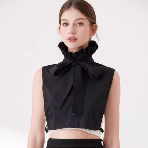 宫廷风荷叶边蝴蝶结装饰领子