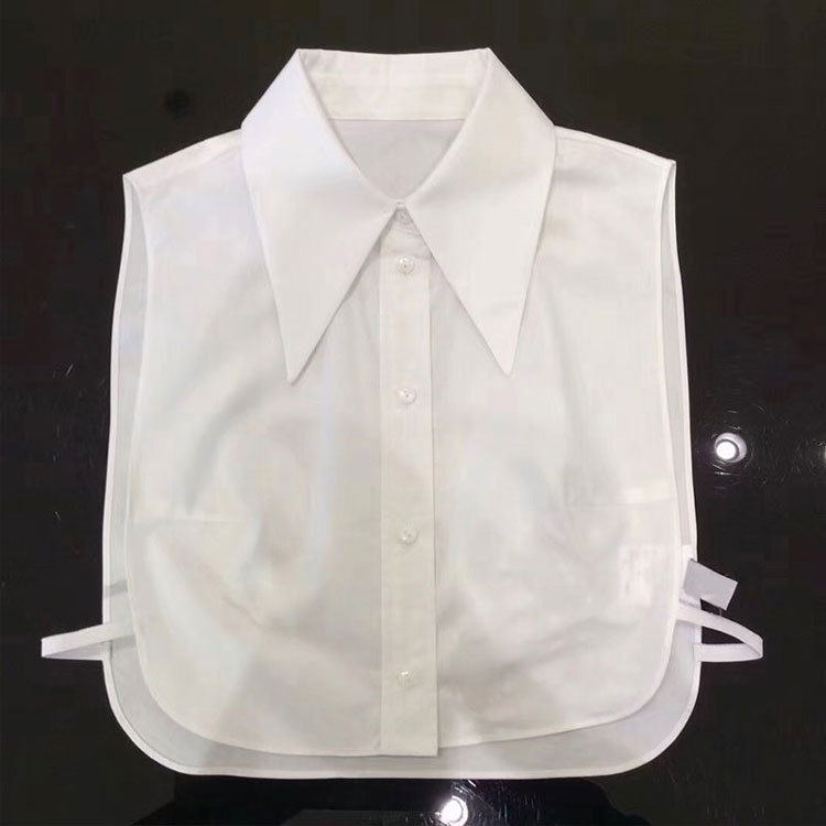 韩版白色百搭假衣领女