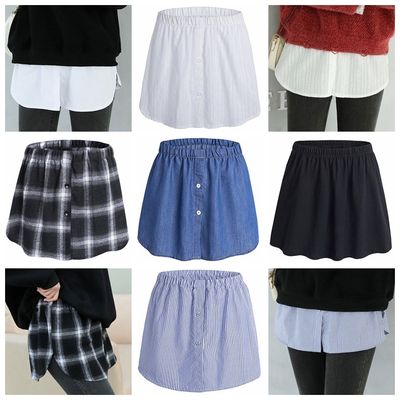 打底神器搭档假下摆屁帘半身裙