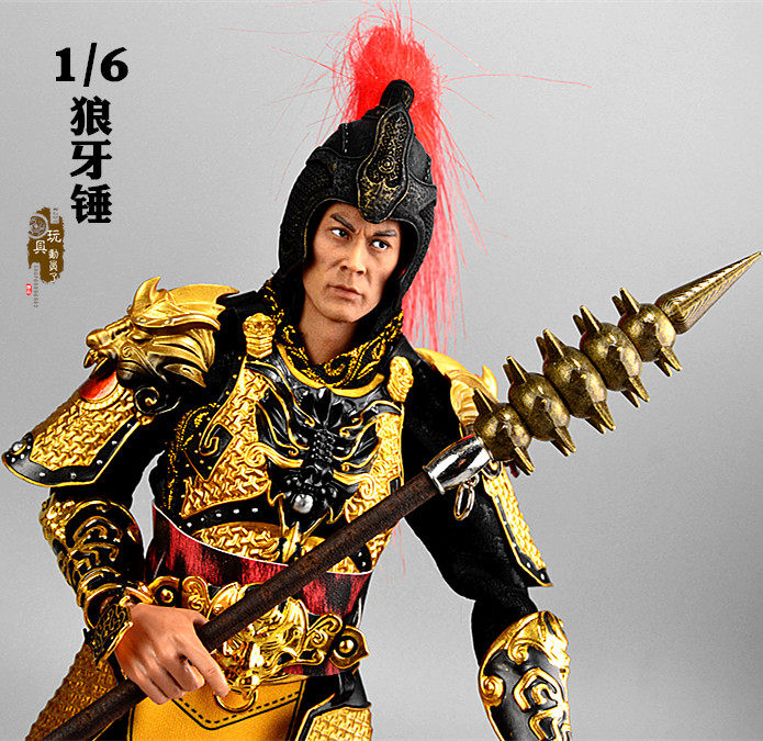 1:6古代兵器三国武器水浒秦明狼牙棒狼牙锤长锤18班武器兵人玩具