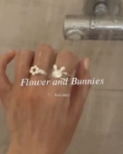 JolieJuly韩国代购 925纯银Bunnies超萌可爱小兔子可调节戒指