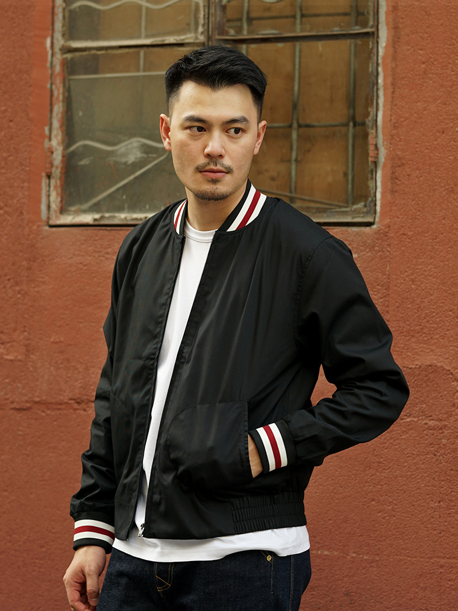 特氟龙防水棒球外套vintameri英伦复古杜邦bomber轰炸机网球夹克