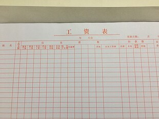 8K绿色工资表 加大号工资表工薪表工资单薪水表工资发放表
