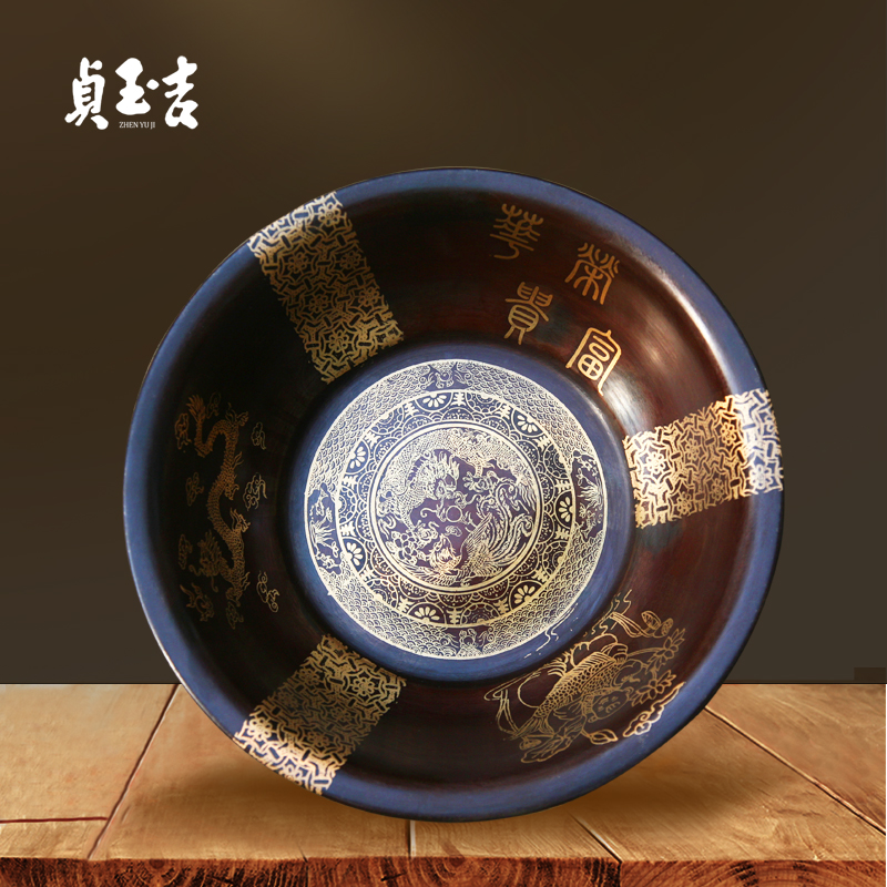 贞玉吉仿古手工铜盆家用加厚婚庆