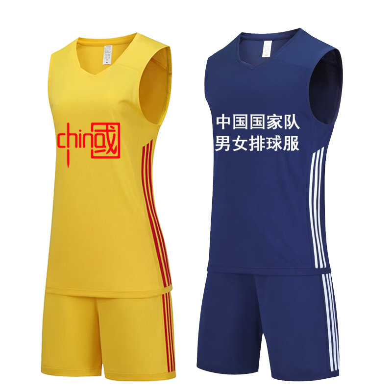 中国国家队排球服套装男女定制比赛专用服装气排球服女排球衣队服