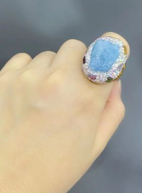 新款海蓝宝戒指