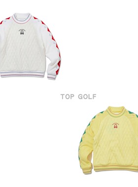 韩国代购MARK LONA高尔夫服装 25冬女圆领保暖绗缝夹棉宽松套头衫