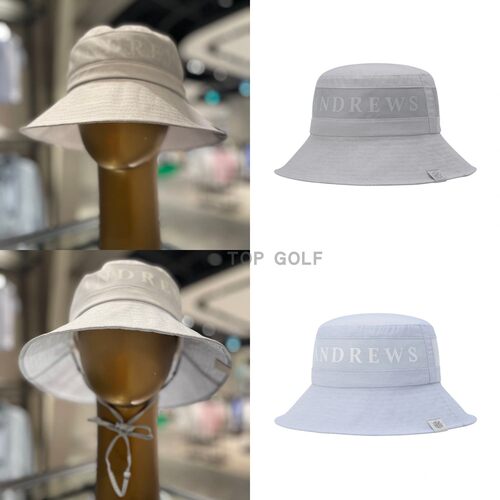 韩国代购 ST ANDREWS 高尔夫帽子26夏男款抽绳防晒透气网孔渔夫帽