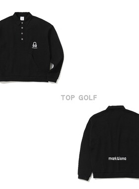 韩国代购MARK LONA高尔夫服装 25秋男翻领系扣大口袋长袖POLO衫
