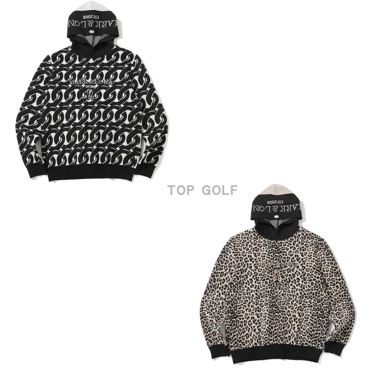 韩国代购MARK LONA高尔夫球服 26春男连帽图案宽松针织长袖上衣,运动服/休闲服装,高尔夫球服,淘宝优惠券,粉丝福利购,淘宝优惠卷
