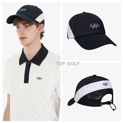 韩国代购APC GOLF高尔夫帽子 26夏男LOGO标志配色防晒网眼鸭舌帽