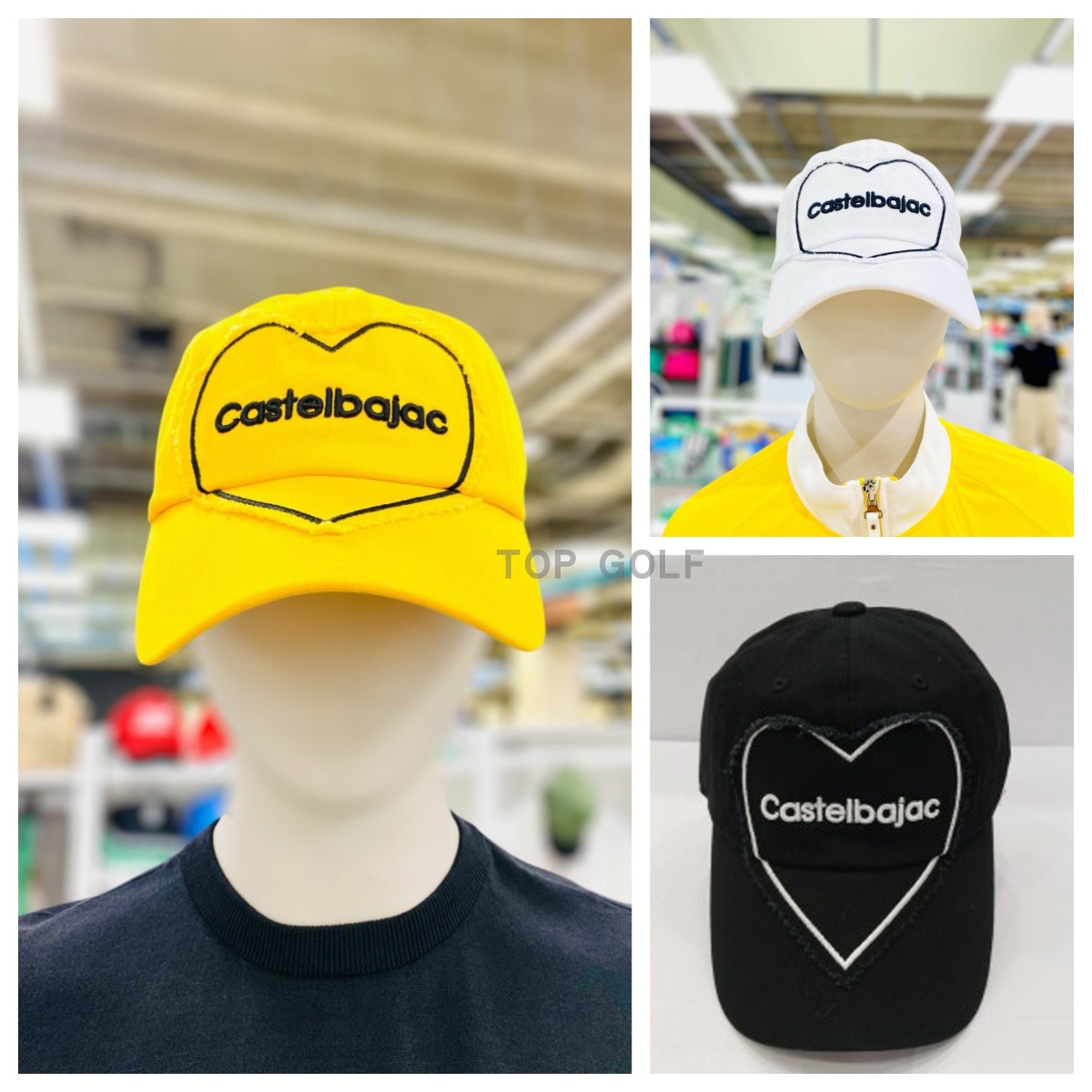 韩国代购Castelbajac C牌高尔夫帽子 25夏女棉毛边刺绣遮阳鸭舌帽