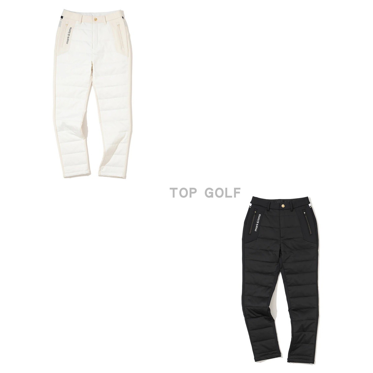 韩国代购MARK LONA高尔夫球服 25冬女绗缝修身保暖运动夹棉长裤