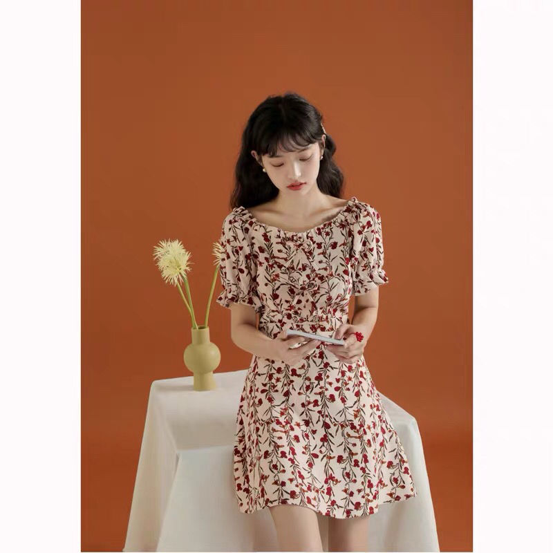 2021 summer new French girl's sweet princess dress