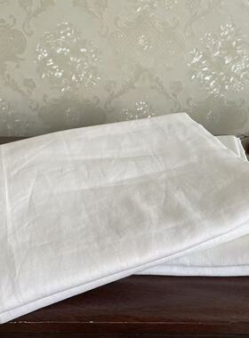 外贸出口剩余纯白色 100亚麻床单透气抑菌/四季通用230*260