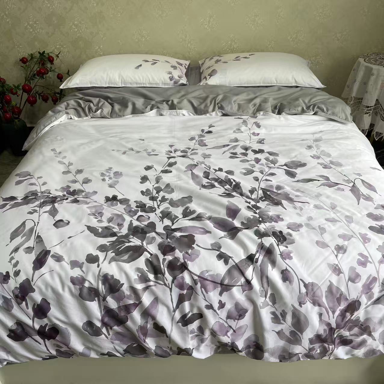 外贸出库剩余60支纯棉贡缎四件套