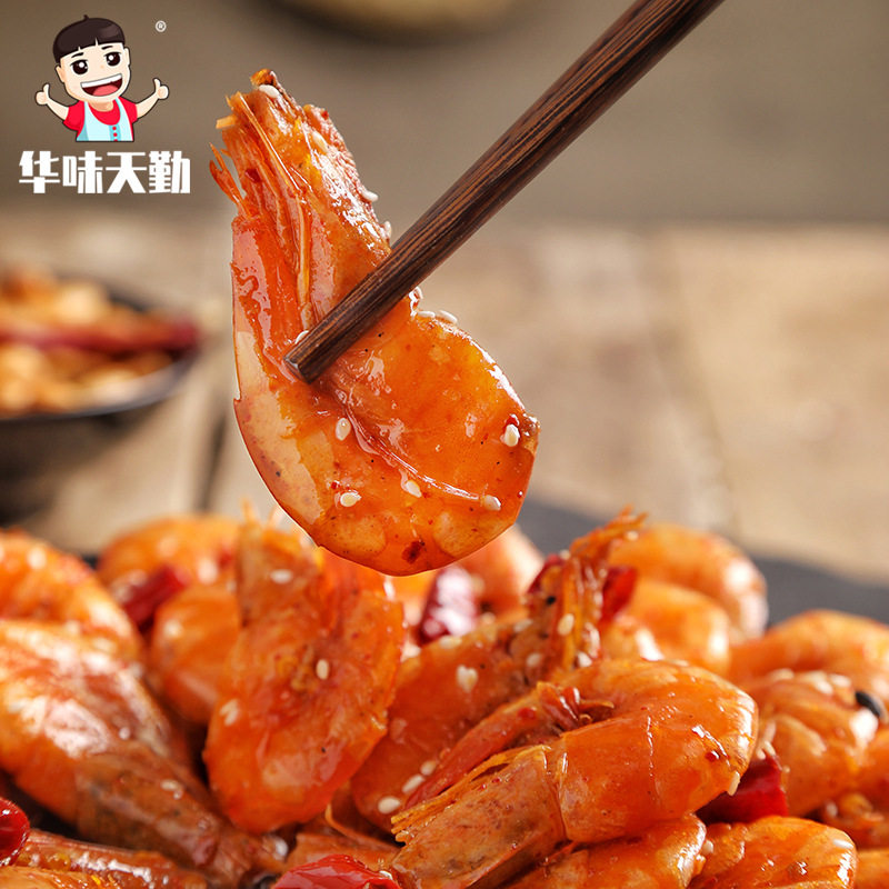 麻辣基围虾香辣虾海鲜美味熟食小即食虾零食
