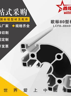 替米思米LCF8-8840欧标80系列 重型铝型材机架 槽宽8.2mm, KLCF8