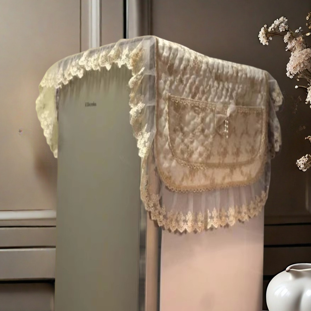 布艺蕾丝冰箱盖巾/单开门冰箱罩防尘罩/双开门冰箱收纳袋,收纳整理,冰箱防尘罩,淘宝优惠券,粉丝福利购,淘宝优惠卷