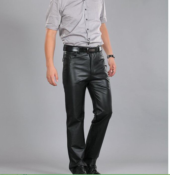 Pantalon cuir homme droit pour hiver - Ref 1492220 Image 3