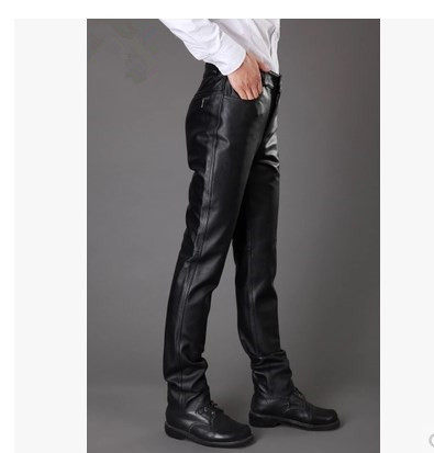 Pantalon cuir homme droit pour hiver - Ref 1482641 Image 3