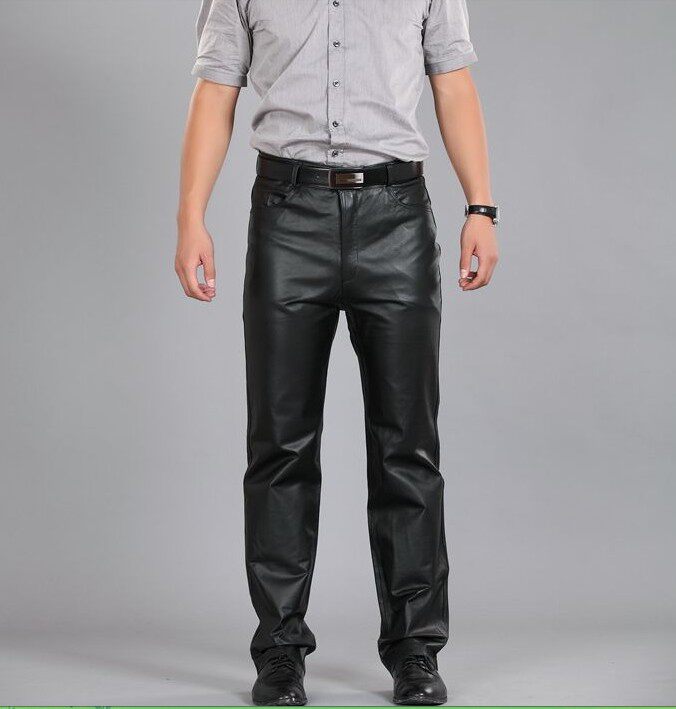 Pantalon cuir homme droit pour hiver - Ref 1492220 Image 4