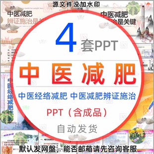 中医减肥辨证施治的关键介绍PPT模板中医经络减肥疗法知识课件wps