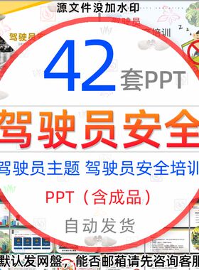 手握方向盘责任重如山司机驾驶员安全教育培训PPT模版行车安全wps