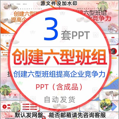 企业创建六型班组提高企业竞争力PPT模版公司班组管理团队建设wps