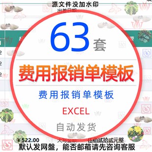 公司财务报销单收据费用报销支出单员工出差差旅费excel表格模板1