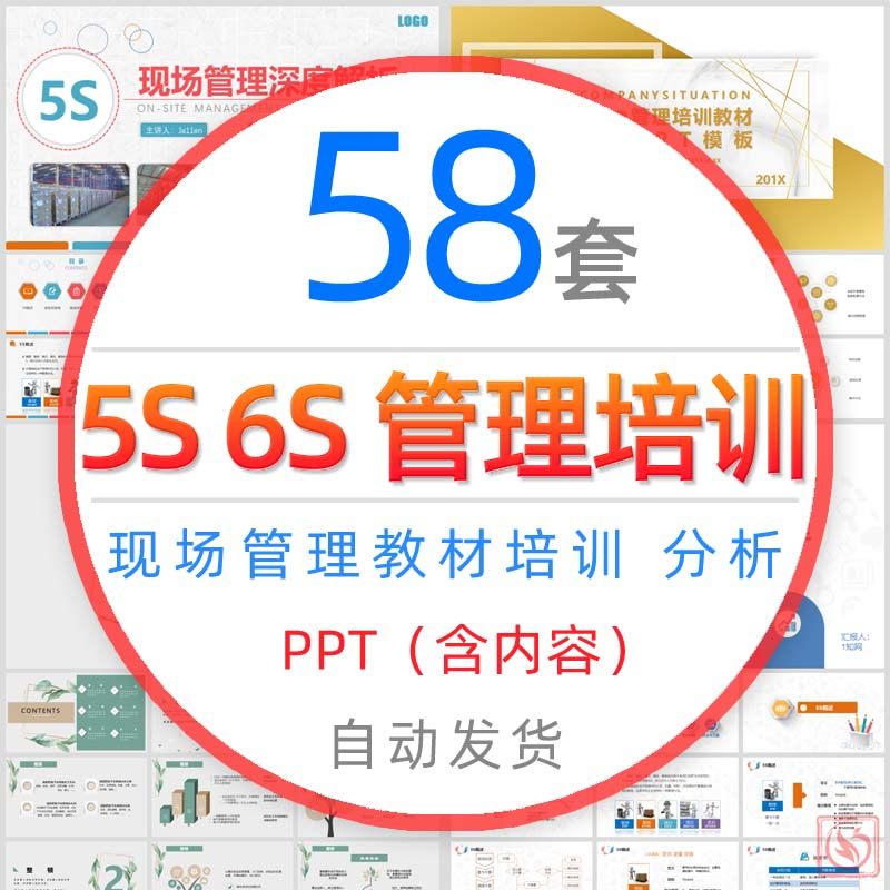 公司5s现场管理培训教材ppt模板企业工厂6s管理方法技巧深度解析