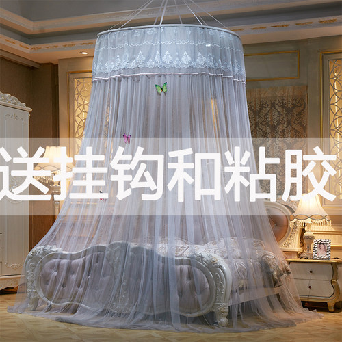 送吸盘挂钩免安装加密圆形蚊帐