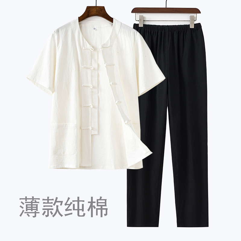 夏季复古汉服休闲唐装短袖