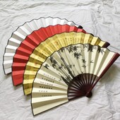 影楼摄影道具创意纯色扇子婚纱写真拍照复古拍摄手拿古装 折扇男扇