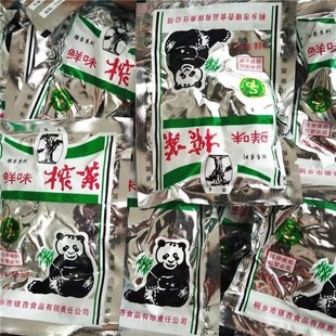 熊猫榨菜68g银杏牌鲜味榨菜丝即食下饭菜配菜咸菜童年怀旧食品