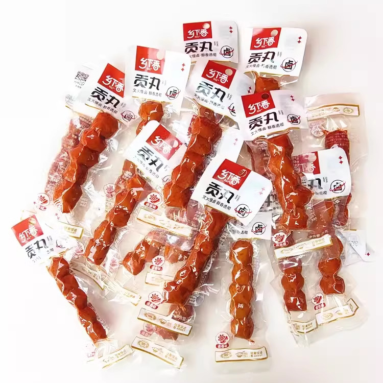 乡下香贡丸25g温州特产休闲卤味肉丸子真空小包装零食小吃