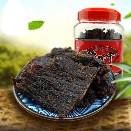 厨工温州五香味大片桶装牛肉干