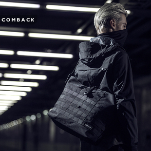 COMBACK原创潮流斜挎单肩休闲手提包 夏季型男必时尚备旅行托特包