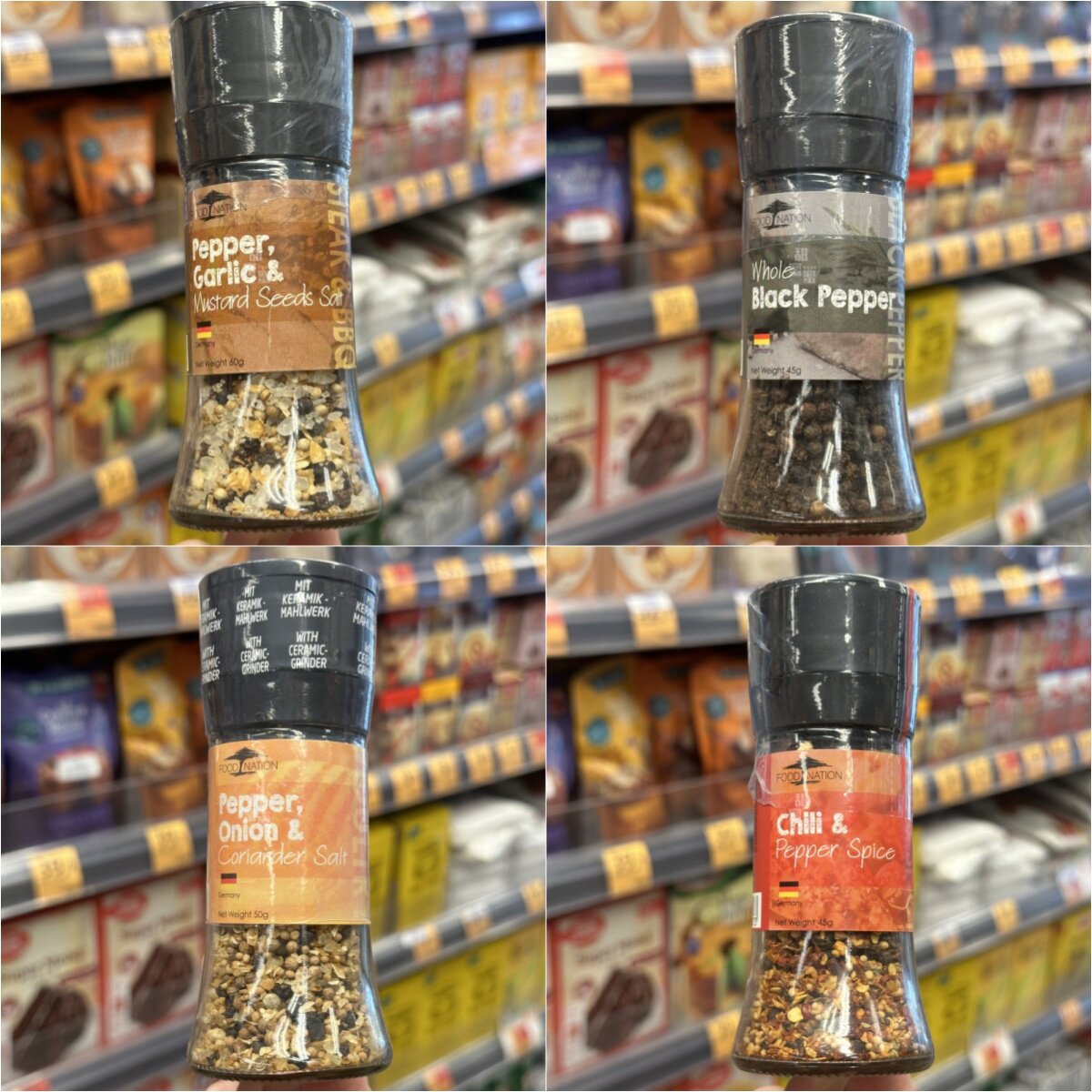 香港代购德国FOOD NATION Pepper Garlic即磨胡椒大蒜混合香料50g