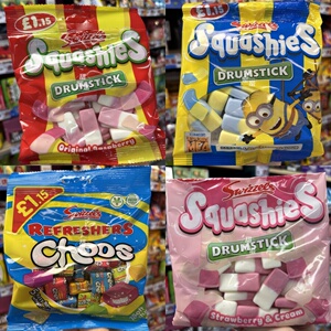 香港代购 SWIZZELS英国酸味水果橡皮糖泡泡糖味樱桃软糖果