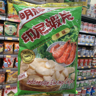 香港代购 明辉进口零食 印尼虾片原味虾片 80g
