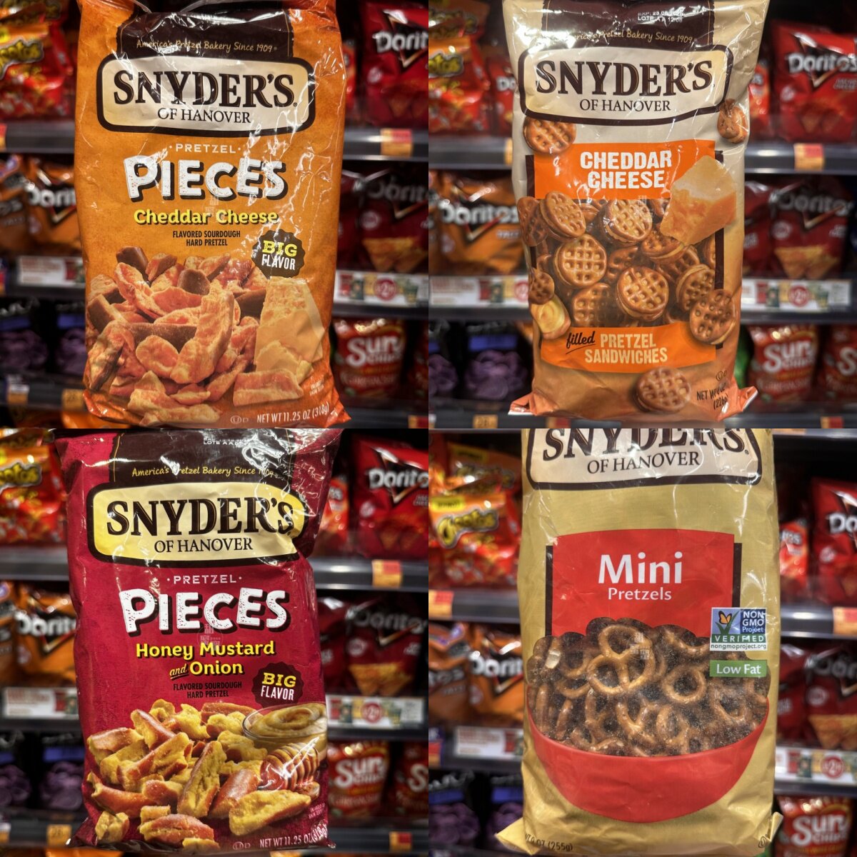 香港代购 SNYDER'S车打芝士夹心三文治脆饼袋装226g休闲零食