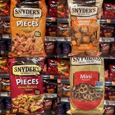 香港代购 SNYDER'S车打芝士夹心三文治脆饼袋装226g休闲零食