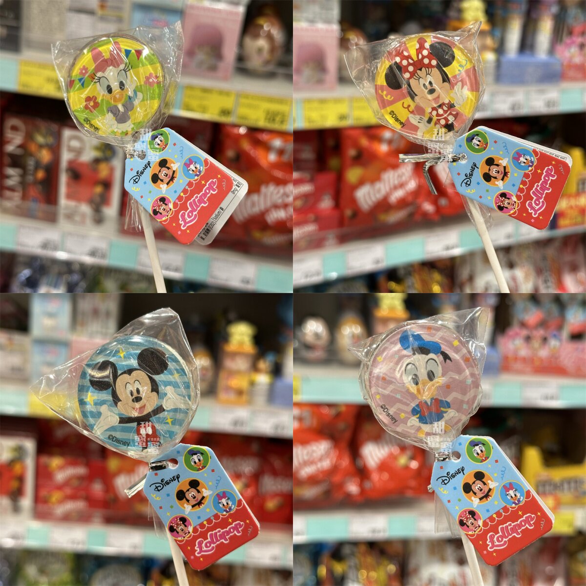 香港代购 进口 阿洛加Disney迪士尼卡通棒棒糖儿童零食