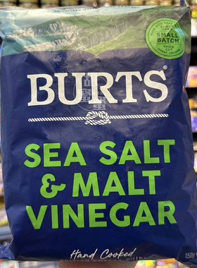 香港代购 进口 BURTS 海盐手制薯片150g 休闲零食
