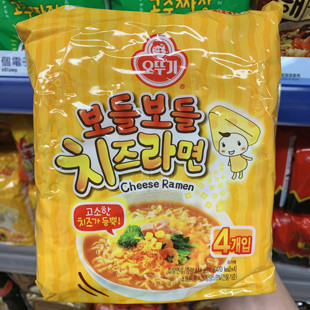香港代购 速食方便面111g×4连包 韩国进口OTTOGI不倒翁芝士拉面