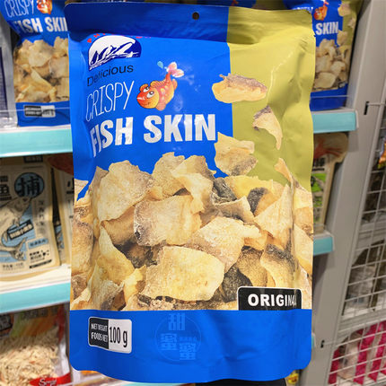 香港代购 越南Delicious飞龙 FISH SKIN原味香脆鱼皮袋装100g