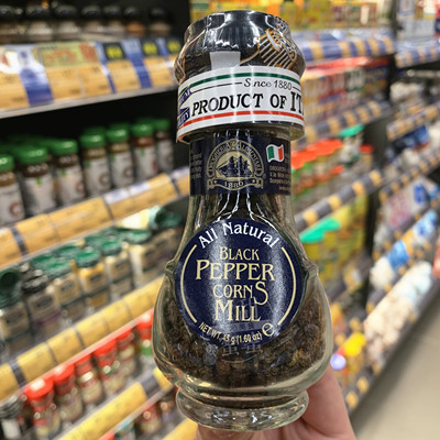 香港代购 意国调味大师 BLACK PEPPER 即磨黑胡椒粒 45g