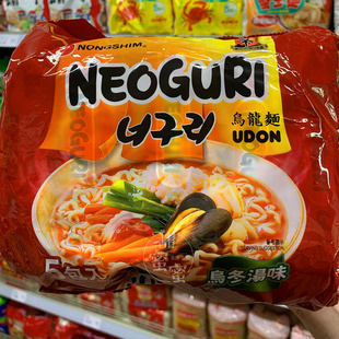 香港代购 NONGSHIM韩国农心 乌冬汤味乌龙面120gX5包装 韩综拉面